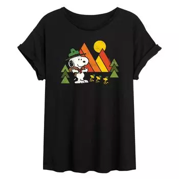Детская футболка большого размера с рисунком Peanuts Retro Camper Licensed Character