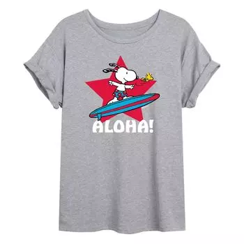 Детская футболка большого размера с рисунком Peanuts Snoopy Aloha Licensed Character