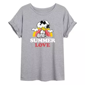 Детская футболка большого размера с рисунком Peanuts Summer Love Licensed Character