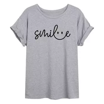 Детская футболка большого размера с рисунком Smile With Eyes Licensed Character