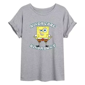 Детская футболка большого размера с рисунком SpongeBob Kinda Care Licensed Character