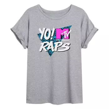 Детская футболка большого размера с треугольным рисунком MTV "Yo! MTV Raps" Licensed Character