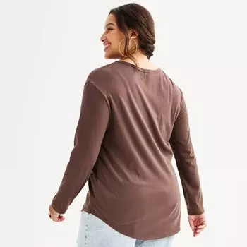 Детская футболка большого размера SO с круглым вырезом и длинными рукавами SO