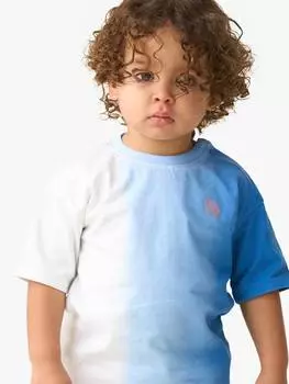 Детская футболка брэд омбре Angel & Rocket, синий/белый