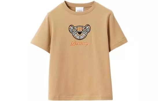 Детская футболка Burberry, бежевый