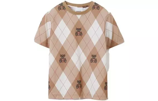 Детская футболка Burberry, цвет Brown