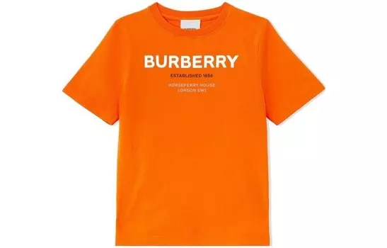 Детская футболка Burberry, оранжевый