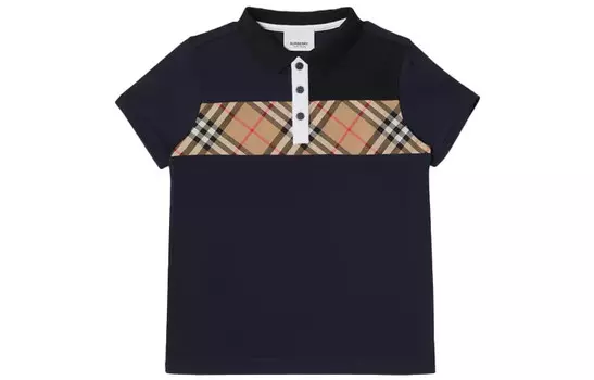 Детская футболка Burberry, темно-синий