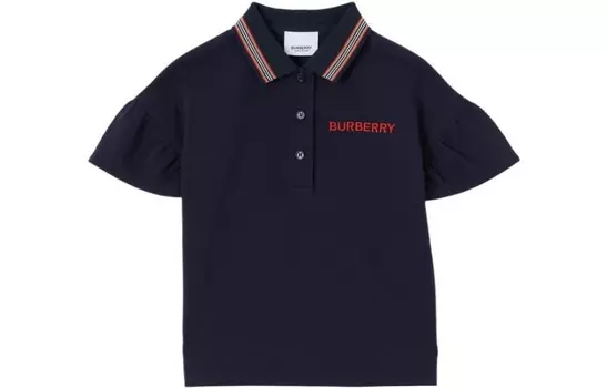 Детская футболка Burberry, темно-синий