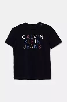 Детская футболка Calvin Klein Jeans, темно-синий