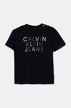 Детская футболка Calvin Klein Jeans, темно-синий