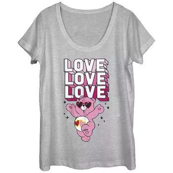 Детская футболка Care Bears Love Stack с овальным вырезом и графическим рисунком Licensed Character
