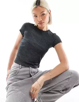 Детская футболка черного цвета с серебристыми блестками Vero Moda