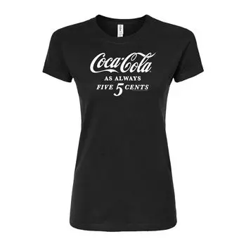 Детская футболка Coca-Cola Five Cents с рисунком Coke Licensed Character, черный