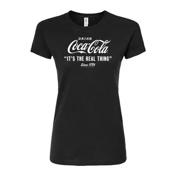 Детская футболка Coca-Cola Real Thing с рисунком Coke Licensed Character, черный