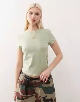 Детская футболка COLLUSION оливкового цвета