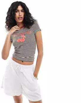 Детская футболка COLLUSION в полоску с вишневым принтом