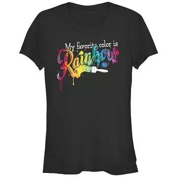 Детская футболка Crayola My Favorite Color Is Rainbow Pride с рисунком, черный