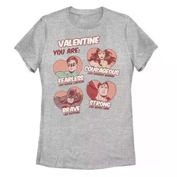 Детская футболка DC Comics Justice League Valentine с рисунком You Are Hearts Licensed Character