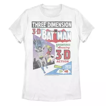 Детская футболка DC Comics с обложкой комиксов «Бэтмен 3-D Action» и графическим рисунком Licensed Character