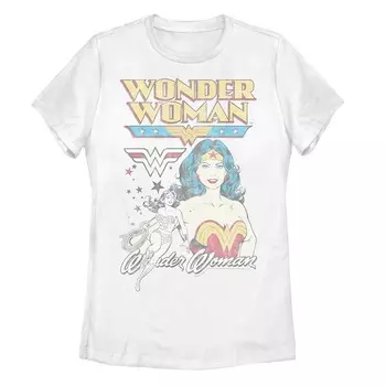 Детская футболка DC Comics Wonder Woman с винтажным рисунком Licensed Character, белый