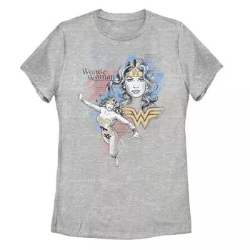 Детская футболка DC Comics Wonder Woman с акварельным эскизом и портретным рисунком Licensed Character