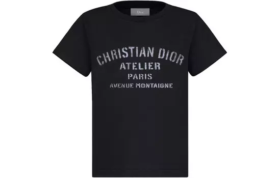 Детская футболка Dior, черный