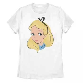 Детская футболка Disney «Алиса в стране чудес Алиса» с большим лицом Licensed Character