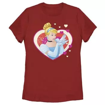 Детская футболка Disney Cinderella Valentine's Sparkle Hearts Licensed Character