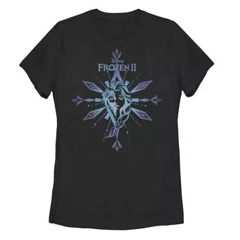 Детская футболка Disney Frozen 2 с портретом Эльзы и снежинки Licensed Character