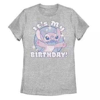 Детская футболка Disney Lilo & Stitch Angel It's My Birthday с круглым значком и графическим рисунком Licensed Character