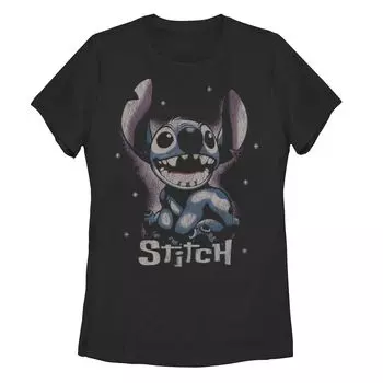 Детская футболка Disney Lilo & Stitch Dark Alien Stars с потертым рисунком Licensed Character
