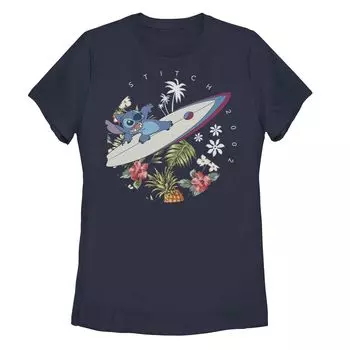 Детская футболка Disney Lilo & Stitch Surfing Tropical Circle с портретом Licensed Character