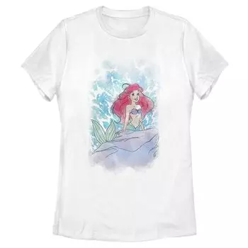 Детская футболка Disney Little Mermaid с акварельными брызгами Licensed Character