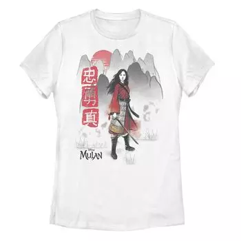Детская футболка Disney Mulan с акварельным горным портретом Licensed Character