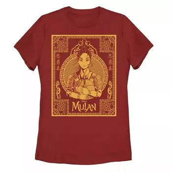 Детская футболка Disney Mulan с золотистым портретом и рисунком Licensed Character