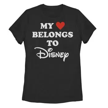 Детская футболка Disney My Heart Belongs To Disney Heart с текстом Licensed Character