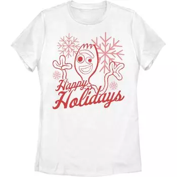 Детская футболка Disney/Pixar «История игрушек» с рисунком «Рождественская вилка Happy Holidays» Disney / Pixar