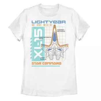 Детская футболка Disney/Pixar Lightyear XL-15 Star Command с схемами Licensed Character
