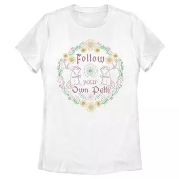 Детская футболка Disney Pocahontas Meeko Follow Your Own Path с вышивкой крестиком Licensed Character