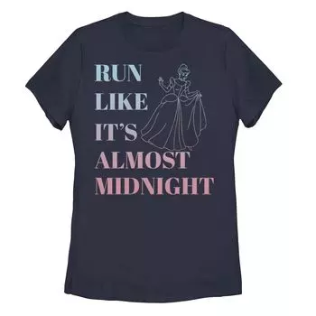 Детская футболка Disney's Cinderella Run Like Midnight с рисунком омбре Licensed Character, темно-синий