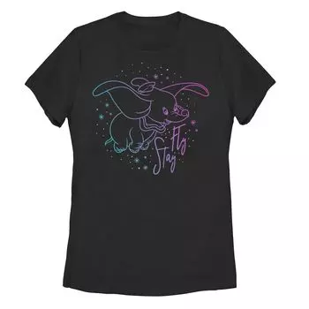 Детская футболка Disney's Dumbo с неоновым портретным рисунком Licensed Character
