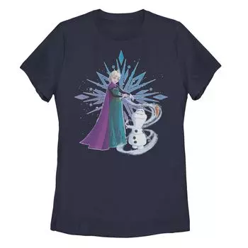 Детская футболка Disney's Frozen с портретом Эльзы и Олафа Licensed Character