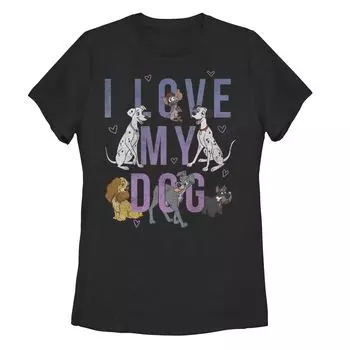 Детская футболка Disney's I Love My Dog с коллажем Licensed Character