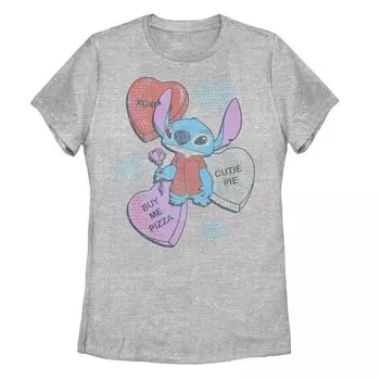 Детская футболка Disney's Lilo & Stitch с рисунком Candy Hearts ко Дню святого Валентина Licensed Character