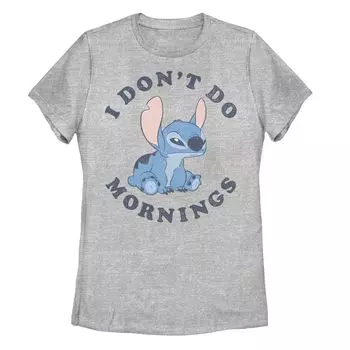 Детская футболка Disney's Lilo & Stitch с рисунком «I Don't Do Mornings» Licensed Character