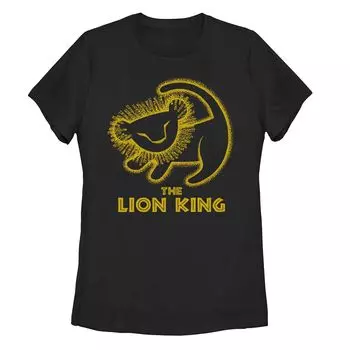 Детская футболка Disney's Lion King Baby Simba с рисунком Licensed Character, черный