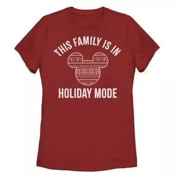 Детская футболка Disney's Mickey Christmas Family Holiday Mode Licensed Character