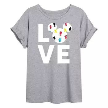 Детская футболка Disney's Mickey Mouse Mickey Love с струящимся рисунком Disney