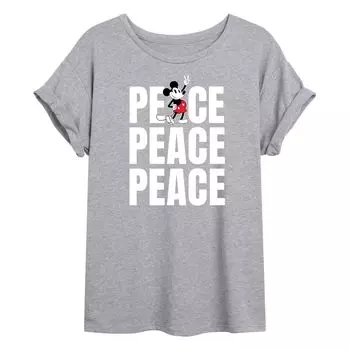 Детская футболка Disney's Mickey Mouse Peace с струящимся рисунком Disney